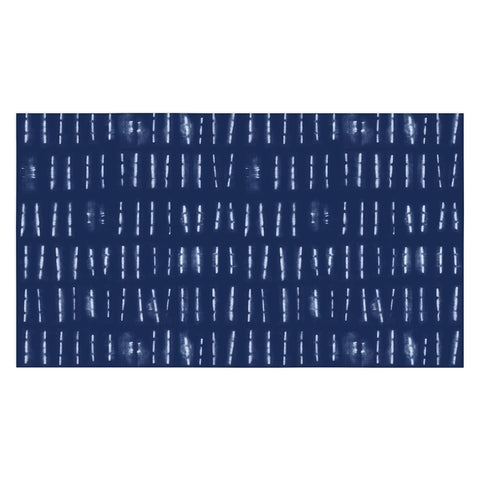 marufemia White stripes over blue shibori Tablecloth