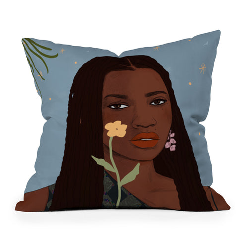 mary joak Stars in her eyes I Outdoor Throw Pillow