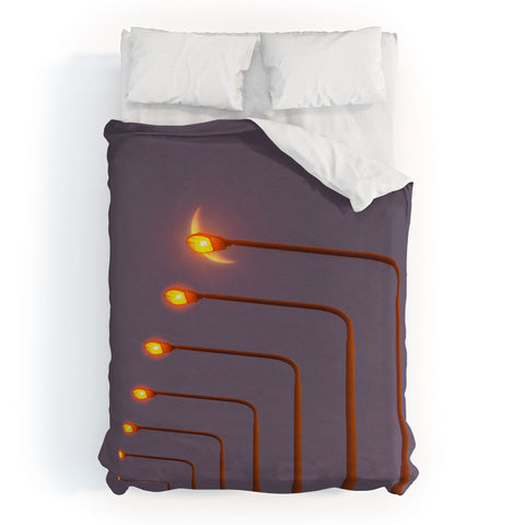 Matias Alonso Revelli when the night Duvet Cover