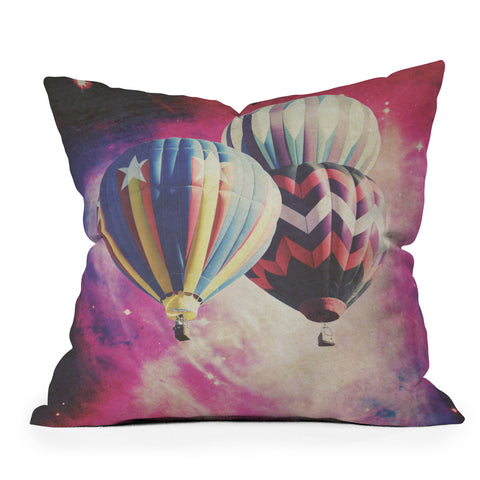 Maybe Sparrow Photography Balloons In Space Outdoor Throw Pillow