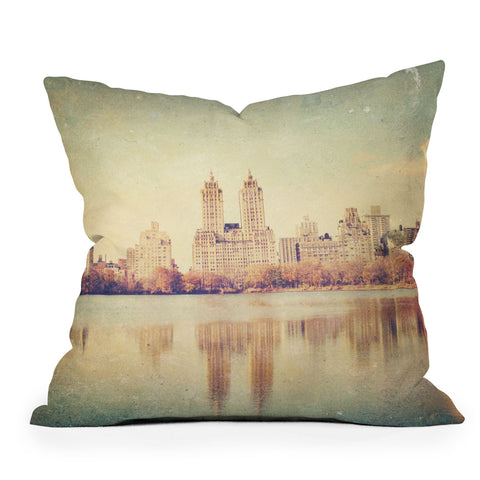 Maybe Sparrow Photography Central Park Mirror Outdoor Throw Pillow