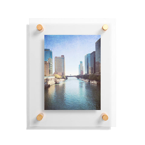 Maybe Sparrow Photography Chicago River Floating Acrylic Print