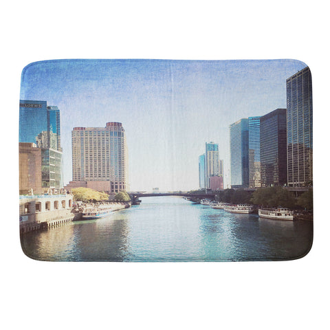 Maybe Sparrow Photography Chicago River Memory Foam Bath Mat