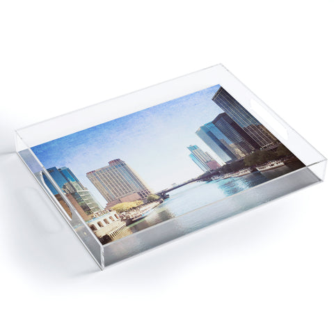 Maybe Sparrow Photography Chicago River Acrylic Tray