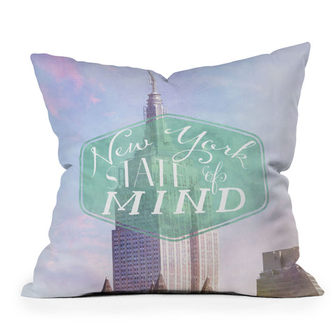 Maybe Sparrow Photography New York State of Mind Outdoor Throw Pillow