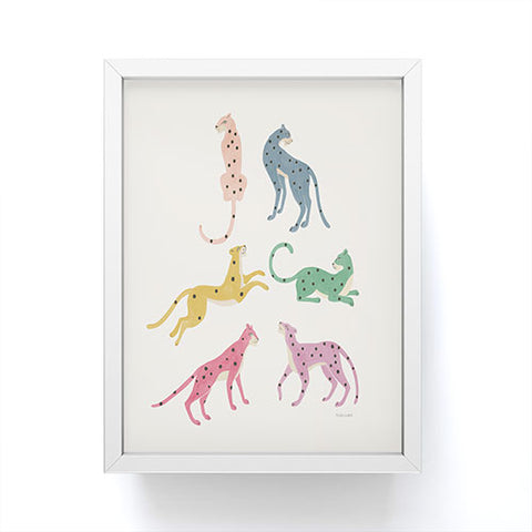 Megan Galante Leopard Rainbows Framed Mini Art Print