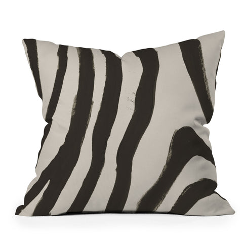 Megan Galante Painted Zebra Outdoor Throw Pillow