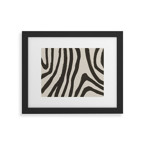 Megan Galante Painted Zebra Framed Art Print