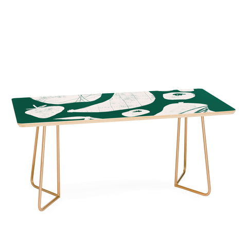 Megan Roy Abstract Fruit Green Coffee Table