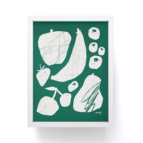 Megan Roy Abstract Fruit Green Framed Mini Art Print