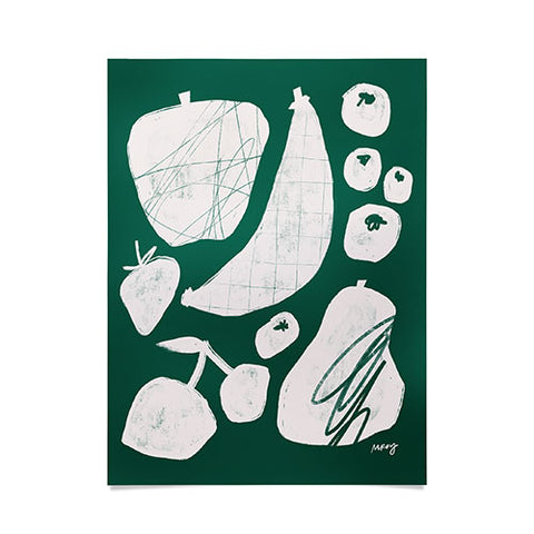 Megan Roy Abstract Fruit Green Poster