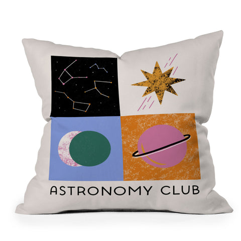 Megan Roy Astronomy Club I Outdoor Throw Pillow