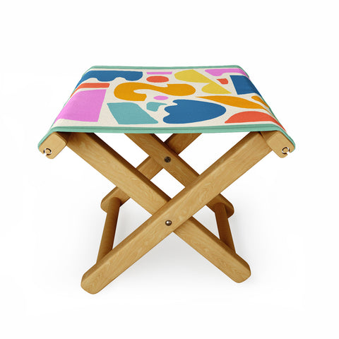 Melissa Donne Abstract Shapes II Folding Stool