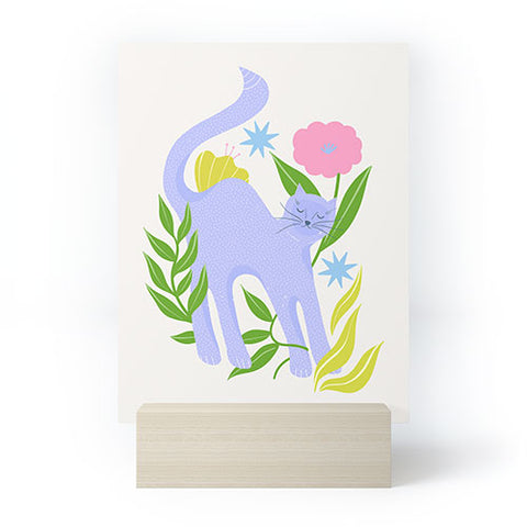 Melissa Donne Cat in Flower Garden Mini Art Print