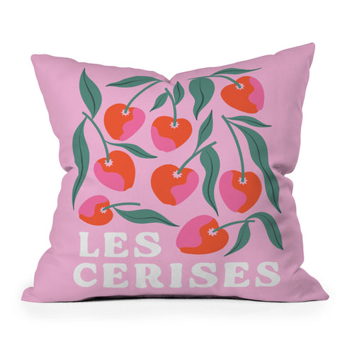 Melissa Donne Les Cerises Throw Pillow