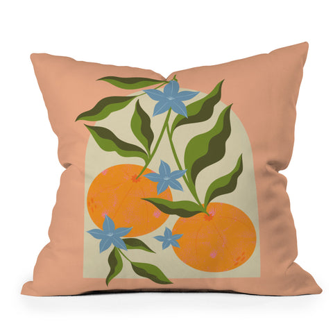 Melissa Donne Orange Branch Throw Pillow