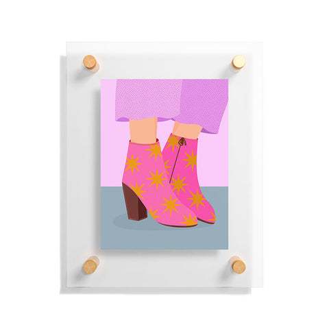Melissa Donne Party Boots Floating Acrylic Print