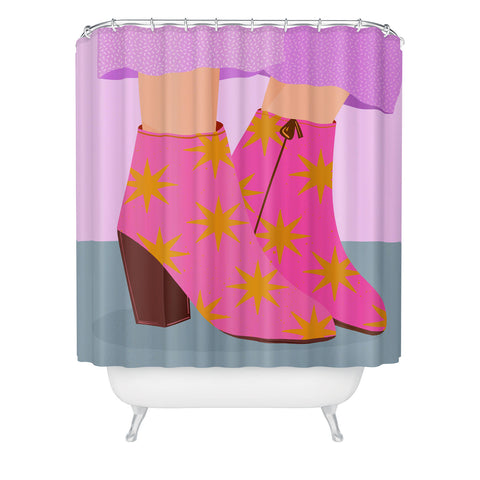 Melissa Donne Party Boots Shower Curtain