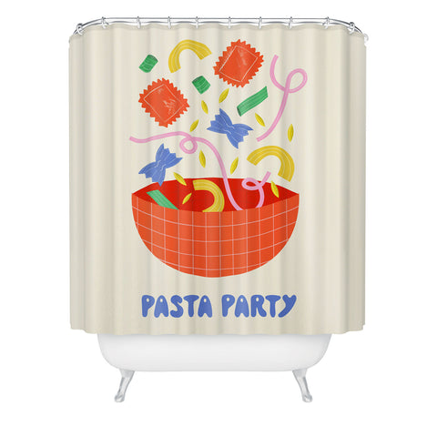 Melissa Donne Pasta Party Shower Curtain