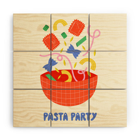 Melissa Donne Pasta Party Wood Wall Mural