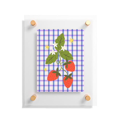 Melissa Donne Strawberries and Stars Floating Acrylic Print