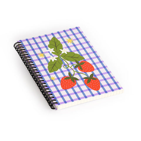 Melissa Donne Strawberries and Stars Spiral Notebook