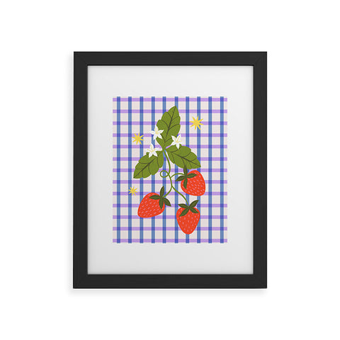 Melissa Donne Strawberries and Stars Framed Art Print