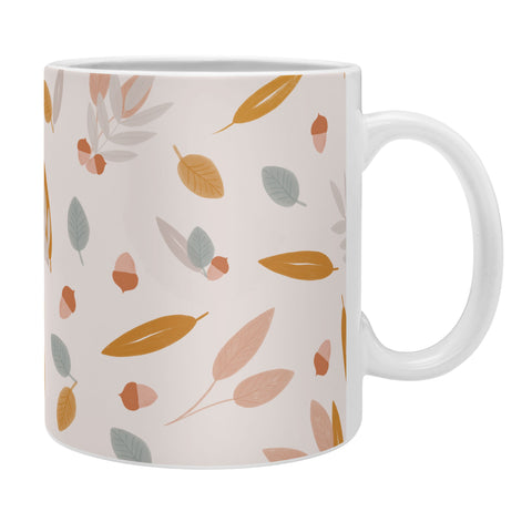 Menina Lisboa Pastel Fall Leaves Coffee Mug