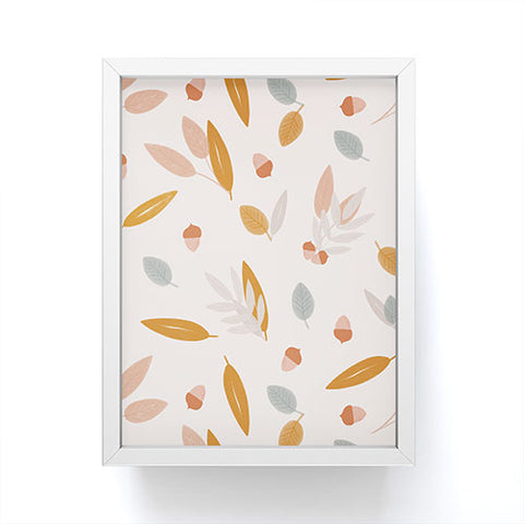 Menina Lisboa Pastel Fall Leaves Framed Mini Art Print
