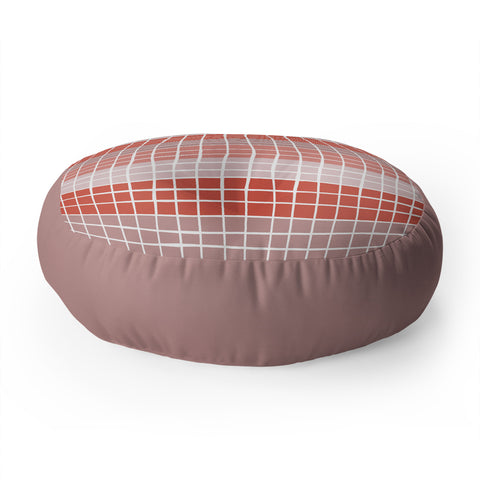 Menina Lisboa Pink Color Block Floor Pillow Round