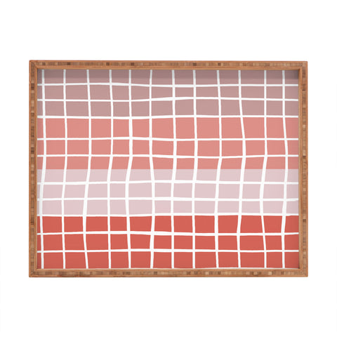 Menina Lisboa Pink Color Block Rectangular Tray