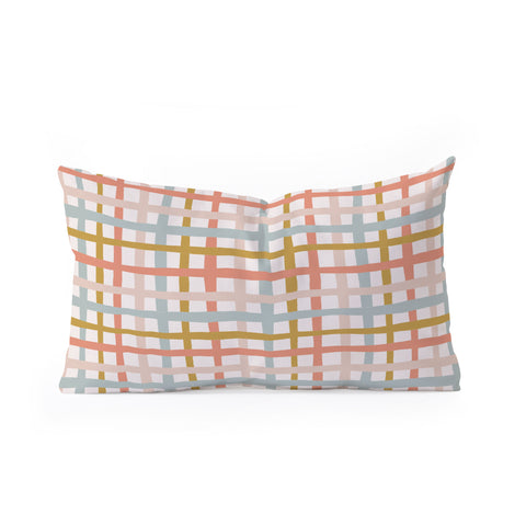 Menina Lisboa Spring Colorful Stripes Oblong Throw Pillow