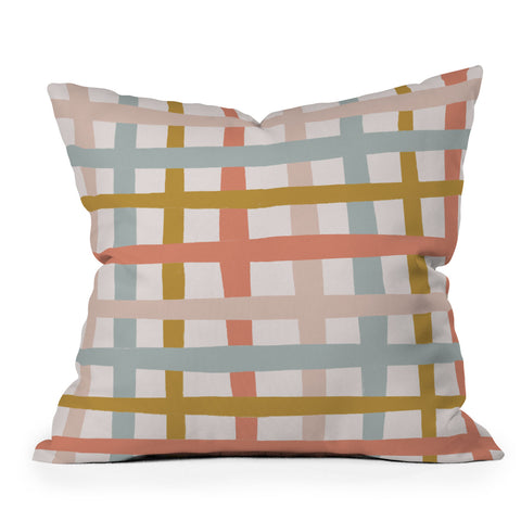 Menina Lisboa Spring Colorful Stripes Throw Pillow