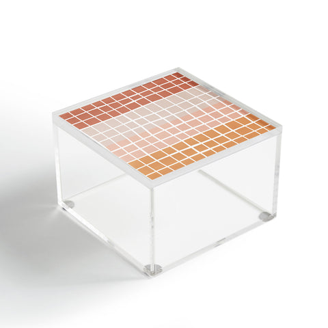 Menina Lisboa Terracotta Color Block Stripes Acrylic Box