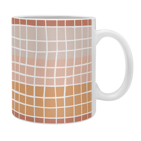 Menina Lisboa Terracotta Color Block Stripes Coffee Mug