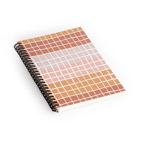 Menina Lisboa Terracotta Color Block Stripes Spiral Notebook