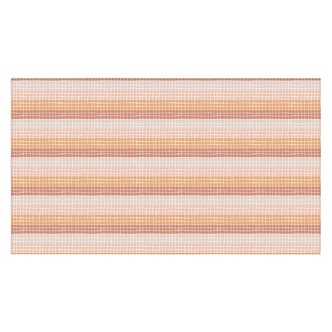 Menina Lisboa Terracotta Color Block Stripes Tablecloth