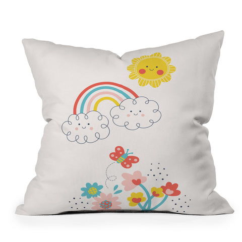 MICHELE PAYNE Butterfly Sunshine Outdoor Throw Pillow