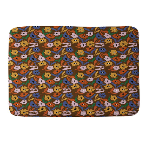 Miho Abstract floral pattern Memory Foam Bath Mat
