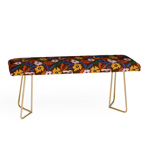 Miho Abstract floral pattern Bench