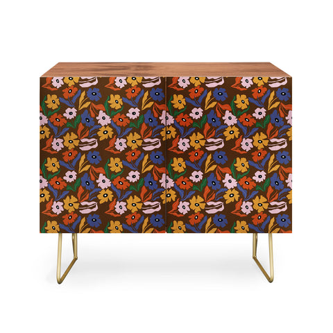 Miho Abstract floral pattern Credenza