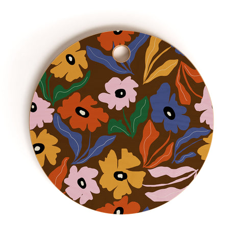 Miho Abstract floral pattern Cutting Board Round