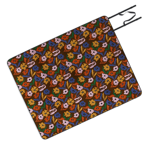 Miho Abstract floral pattern Picnic Blanket