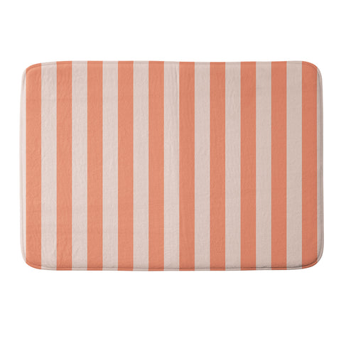 Miho baby orange stripe Memory Foam Bath Mat