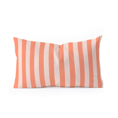 Miho baby orange stripe Oblong Throw Pillow