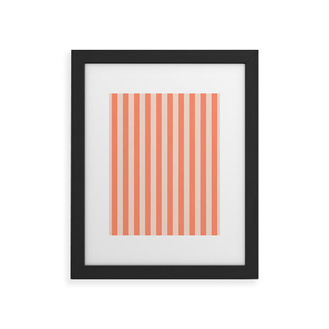 Miho baby orange stripe Framed Art Print