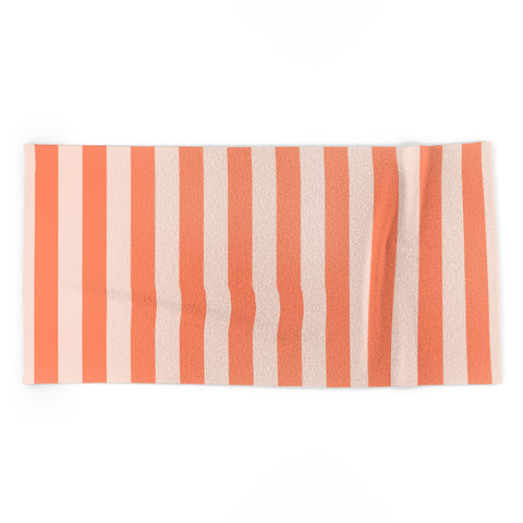 Miho baby orange stripe Beach Towel