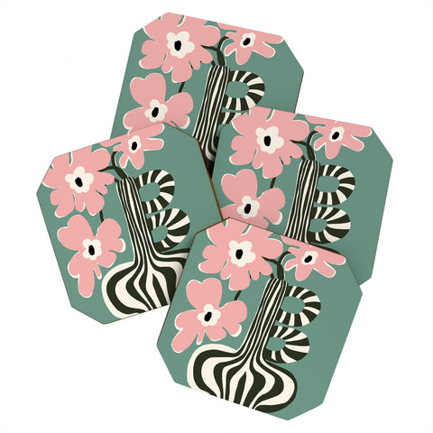 Miho Floral strip Coaster Set