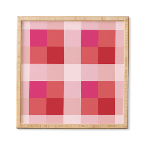 Miho geometrical color illusion Framed Wall Art