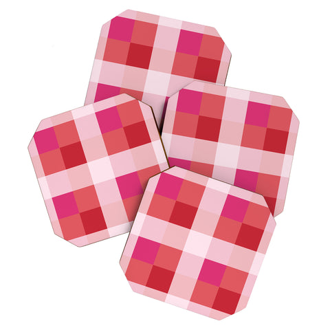Miho geometrical color illusion Coaster Set